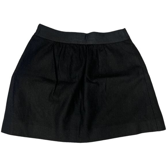 J. Crew Factory Mini Skirt Bungalow Black Recycled Wool Blend Women's 2 - Picture 2 of 9